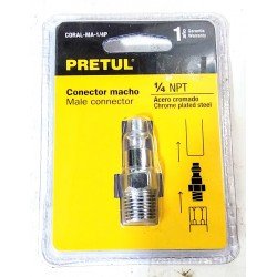 Conector macho ¼